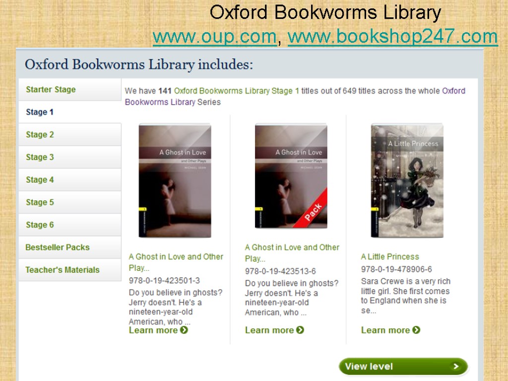 Oxford Bookworms Library www.oup.com, www.bookshop247.com